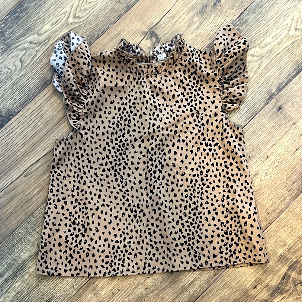 Girl’s Leopard Print Shirt Size 11-12 Years